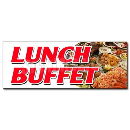 Signmission LUNCH BUFFET DECAL sticker ayce all you can eat food luncheon quality, D-12 Lunch Buffet D-12 Lunch Buffet